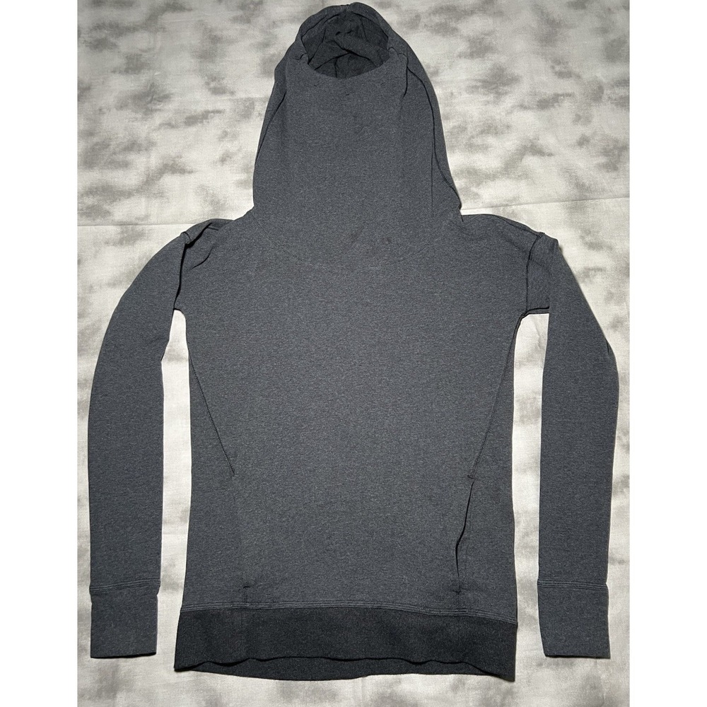 Lululemon Hoodie Women Size 4 Stress Less Hoodie Funnel Cowl Neck Gray Yoga